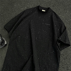 港风满钻巴家罗口硅胶印字母logo设计短袖T恤男DT77835P33控58，男装T恤，星座226-1