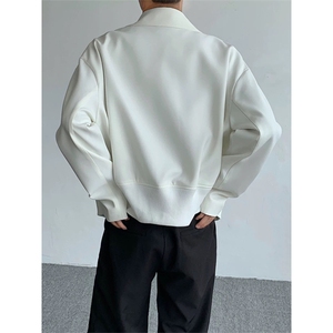 网图有货 cleanfit白色短款外套男开衫双拉链行政夹克 A894-P60图片