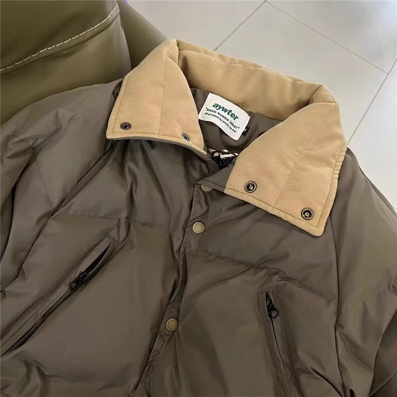 设计感多拉链棉服男女冬季加厚翻领面包服,男装棉衣,星座506A