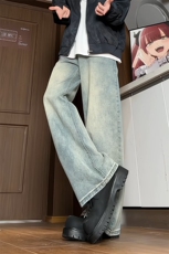 宽松百搭直筒牛仔裤男长裤KD619-P45控68，男装牛仔裤，电商D312-1
