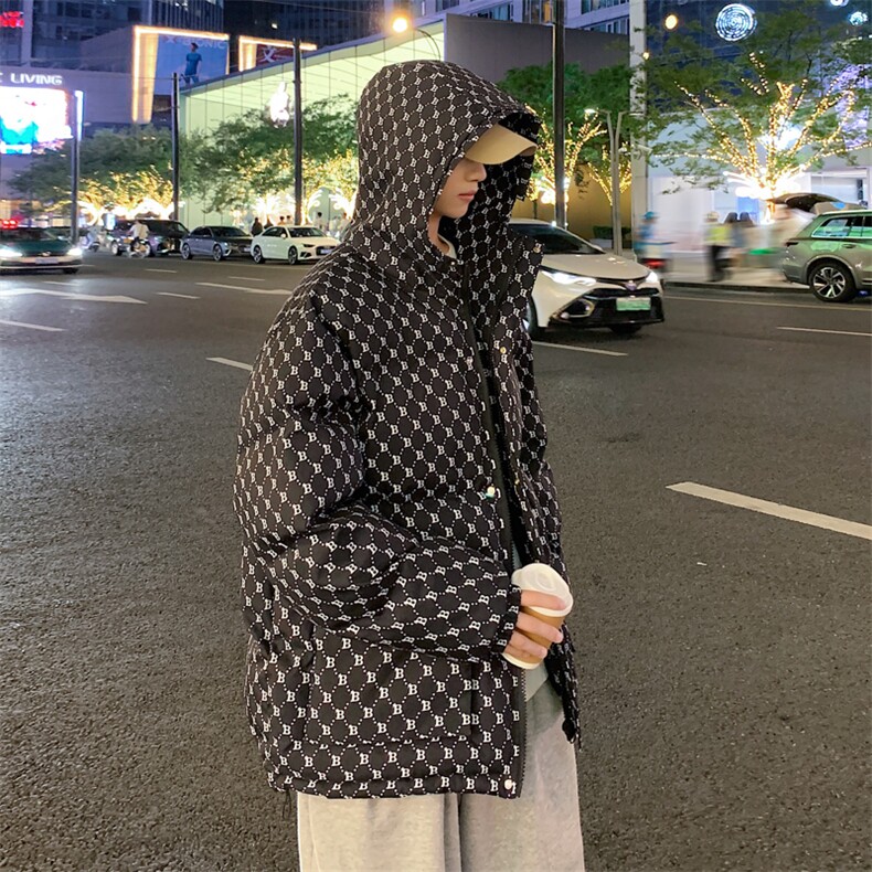 潮牌棉服男士冬季新款宽松工装连帽棉衣保暖加厚面包服外套MY846,男装棉衣,星座310B-1
