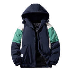 2024秋冬季冲锋衣夹克加厚棉衣宽松拼接情侣外套A436-5919-P105，男装棉衣，电商A436