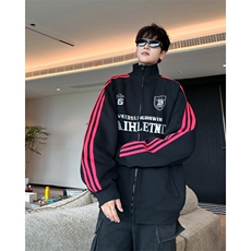 美式高街卫衣男士韩版潮流宽松百搭帅2024冬季ins外套WB349X-P47，女装短外套，星座412-2