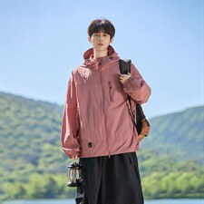 UPF50+有报告凉感轻薄透气宽松大码潮流防晒服DQC659-P48，男装防晒衣，电商B306