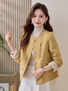 双面羊绒大衣女小个子2025年新款高级感短款秋冬季韩系羊毛呢外套图片