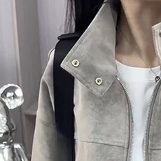 美式复古皮衣男女春秋季潮牌宽松高级感翻领机车夹克棕色pu皮外套，男装夹克，星座506A