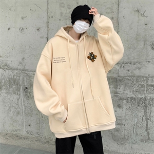 直播品质360克重磅美式印花加厚宽松连帽卫衣开衫外套KS108-特P45图片