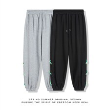 2022时尚精品男裤立体压线简约ins侧边撞色线条装饰裤DK7864--P78，男装休闲裤，星座717