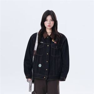 2605-P70男女童牛仔外套春秋季新款儿童复古洋气上衣