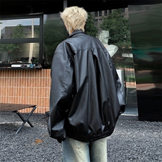 皮衣外套男春秋季高级感痞帅设行机车夹克，男装夹克，星座716-3
