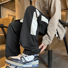 2024新款春季潮牌设计感卫裤美式复古直筒阔腿休闲裤男K7646-P35，男装休闲裤，星座512-3