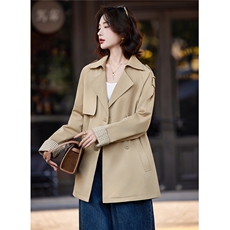 巨好看的中长款2025年春秋新款今年流行收腰显瘦气质外套，女装短外套，玛其路