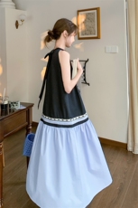 现货撞色拼接连衣裙2C206-L277-P125-K178，女装连衣裙，2C206