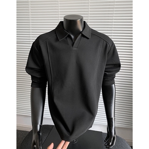 主推POLO衫卫衣秋季翻领卫衣cleanfit长袖T恤衫男装外套S437特28图片