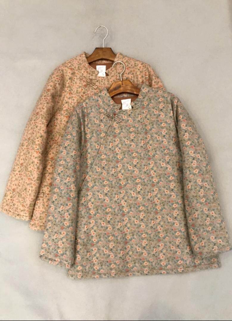 盘扣衣，女装棉衣/棉服，蓝院