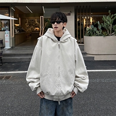 【有货】DHY308-P110美式简约加绒夹克连帽外套男新款冬季座山雕，男装夹克，星座603-2