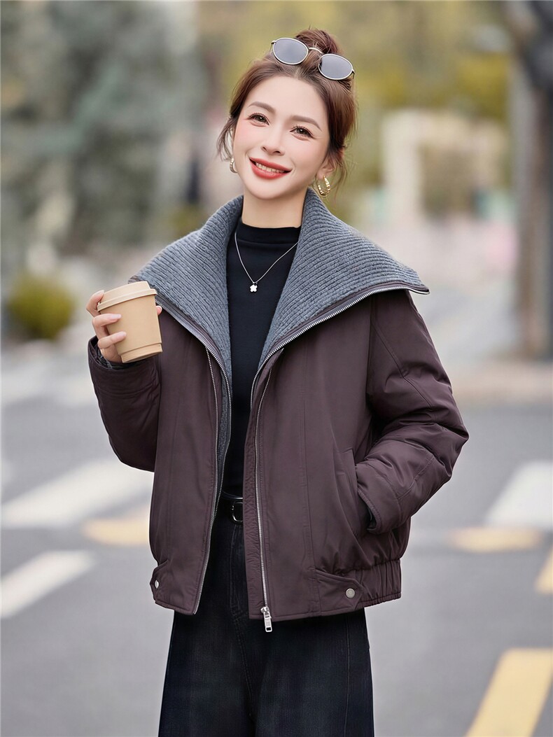 现货2025年冬季新款时尚羽绒服,女装羽绒服,悦祺