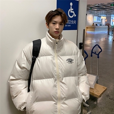 EQ331冬季立领美式港风亮光覆膜棉衣外套男宽松加厚棉服2024新款，男装棉衣，电商C306-1