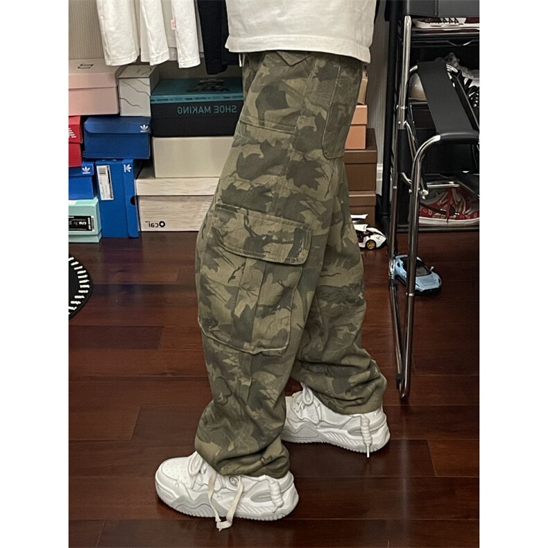 【有货】迷彩工装裤男大口袋裤子直筒阔腿休闲裤MCK01PP-特P55,男装休闲裤,星座1007（原301D）