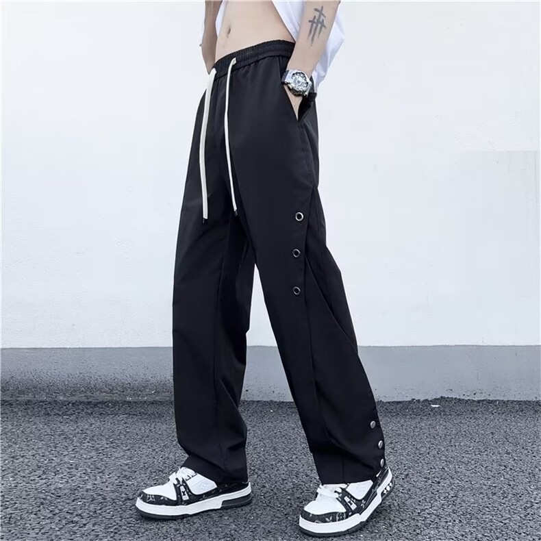 冲锋裤男士夏季美式高街vibe机能工装裤子高级感大码微喇休闲长裤,男装休闲裤,星座601-2