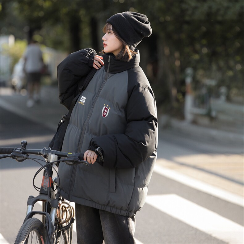 现货 抖音得物可供视频 三防加厚羽绒拼接棉衣外套面包棉服 86618图片