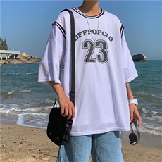 篮球衣服男短袖2023夏假两件运动上衣潮t恤ins原宿港风T614-P26，男装T恤，星座512-2