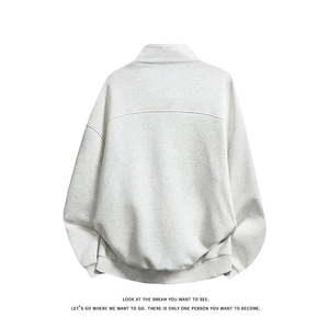 美式开衫卫衣宽松情侣基础款休闲运动外套上衣W4689-特价P52图片
