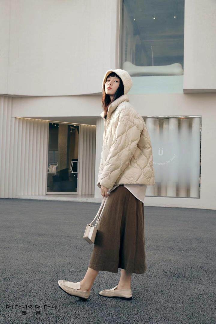 轻薄压纹呼吸防水面料羽绒，其它，DINGOIN 定芹