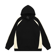 光板二开卫衣撞色拼接插肩袖连帽情侣卫衣A92P40，男装卫衣，电商A247