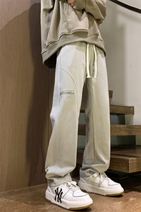 港风秋冬酷丝棉美式高街宽松休闲长裤男K23316-P40图片