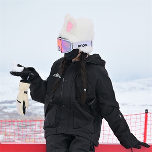 2024春防水多口袋滑雪服男女同款登山服大码保暖夹克外套M78-P155图片
