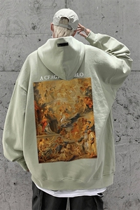 供抖音丶重磅高品棉350克排扣连帽圣母卫衣LW6061-特p58控78图片