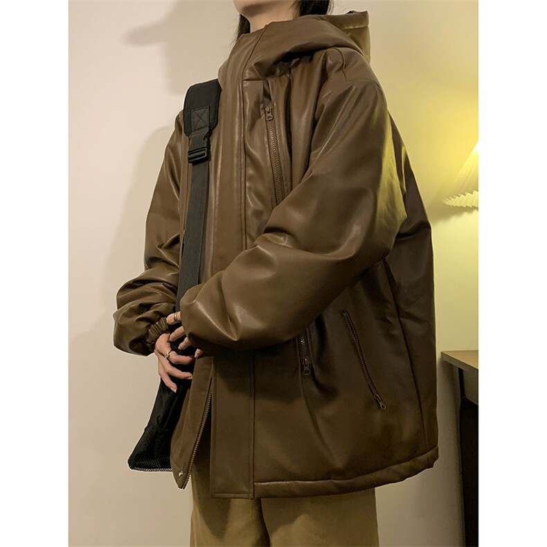 XZ213-GKMY8862-P128控148抖音品质直播供货中长款夹棉皮衣棉服,男装皮衣,星座213