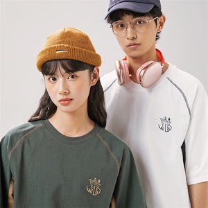 2025夏季新款男装日系潮牌纯棉印花圆领宽松短袖休闲T恤T912-F44图片