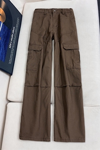B221 美式ins高街筒洗褪多口袋工装休闲牛仔裤 LK26648-特P55控98图片