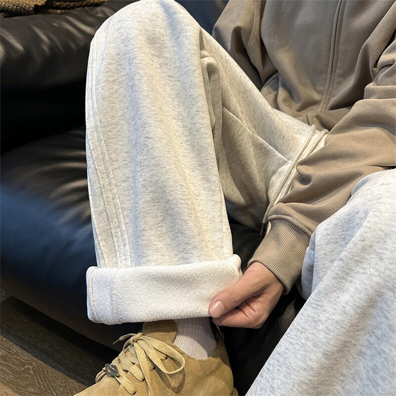 2024冬季新款内景大码褶皱弯刀加绒裤M-5XHK241014-P50,男装休闲裤,电商A022