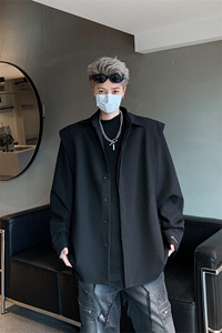 假两件长袖衬衫男秋季高级感痞帅衬衣 XZ514-2-24229-P5588图片