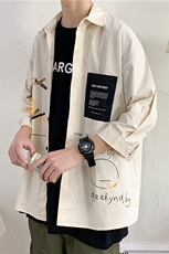 910A-C1027港风原创夏季新款衬衫情侣休闲七分袖，男装衬衫，星座910A