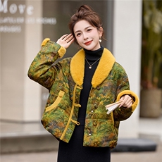 现货。现货。2025年冬季新中式潮气质保暖羽绒新款，女装羽绒服，艾仟回(原伊仟回)
