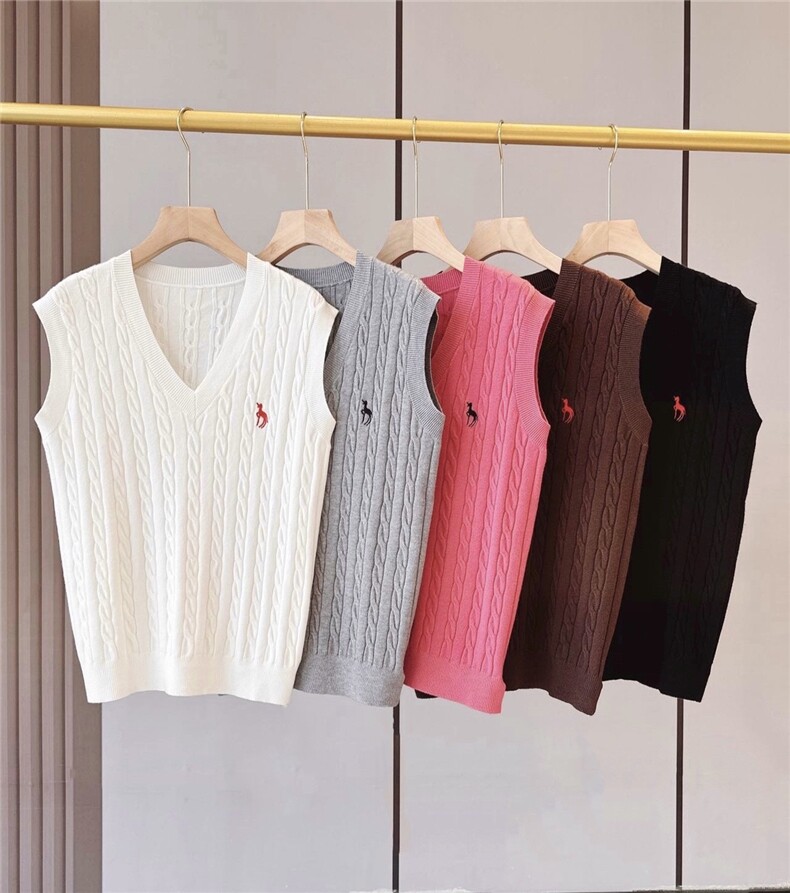 2025年秋季宽松型日常不连帽常规时尚通勤马甲，女装马甲，沐策羊绒