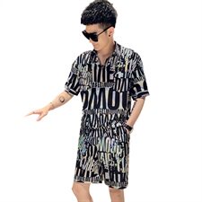 TZ502夏季社会精神小伙短袖短裤套装网红同款潮流男，男装套装，星座102A（原电商D309-1）