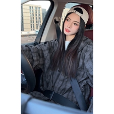 特批P35无差价夏季连帽潮流格子宽松薄款透气防晒衬衫外套男J5210，男装衬衫，电商A001-1