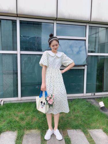 夏装韩版印花连衣裙，女装连衣裙，CL.chuling