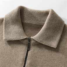 男士翻领毛衣秋冬季新款舒适潮流时尚百搭宽松羊绒衫，男装羊绒套衫，忠诺羊绒高端店