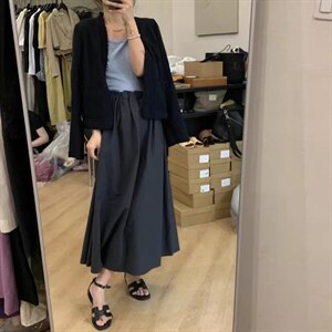 现货高密水洗百搭半身裙子伞裙,女装半身裙,斐媞梦