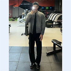 【有货】DM330-P75美式灰色针织开衫外套男慵懒风海马毛休闲毛衣，男装针织衫/毛衣，星座603-2