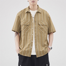 定织提花泡泡纱面料定制图案男休闲衬衫外套A329-Z236-P65，男装衬衫，电商A329