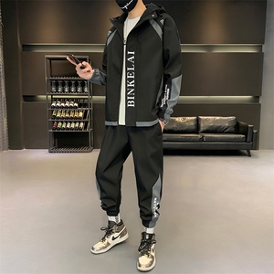 工装外套男装休闲运动套装男士夹克韩版潮流衣服D03图片