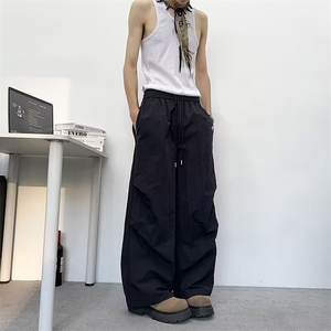 慵懒美式轻薄阔腿运动裤男女2026夏秋流行ins潮流新款K6595-P41图片