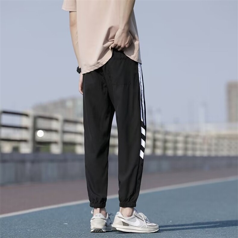 束脚宽松型时尚潮牌长裤运动裤纯色新款男夏季潮休闲裤764/P30,男装休闲裤,星座506